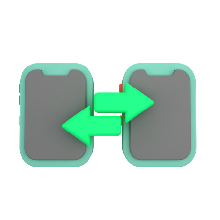 Mobile Data Transfer  3D Icon