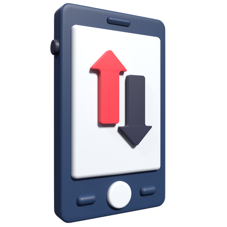 Mobile Data Transfer  3D Icon