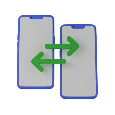 Mobile data transfer  3D Icon
