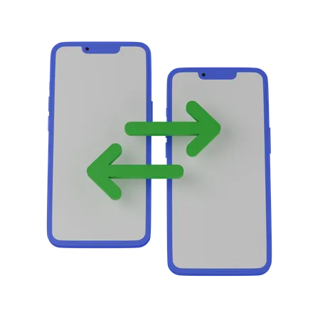 Mobile data transfer 3D Icon