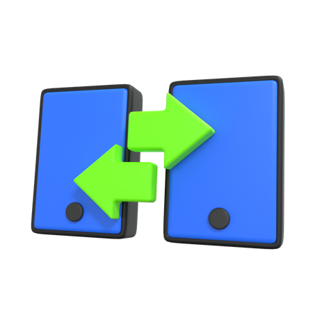 Mobile Data Transfer 3D Icon