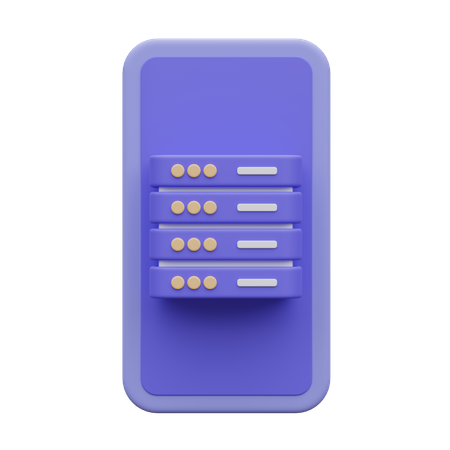 Mobile Database  3D Icon