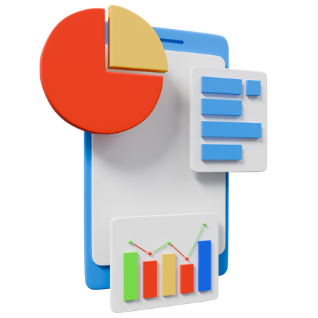 Mobile Datenanalyse  3D Icon