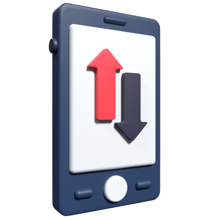 Mobile Datenübertragung  3D Icon