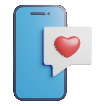 Mobile Dating  3D Icon