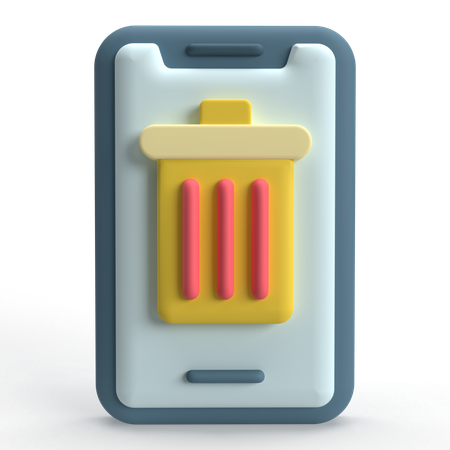 Mobile Delete  3D Icon