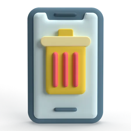 Mobile Delete  3D Icon