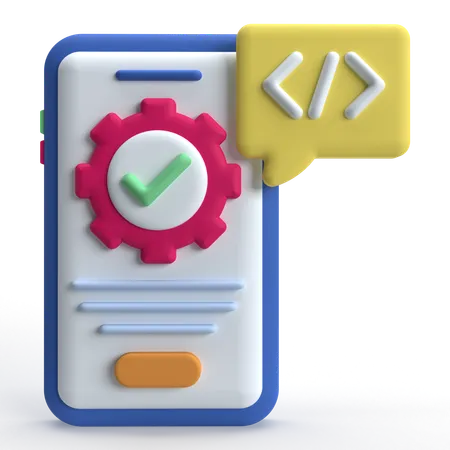 Mobile Development  3D Icon