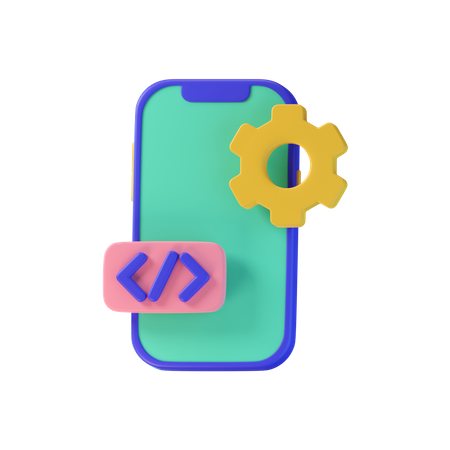 Mobile Development  3D Icon