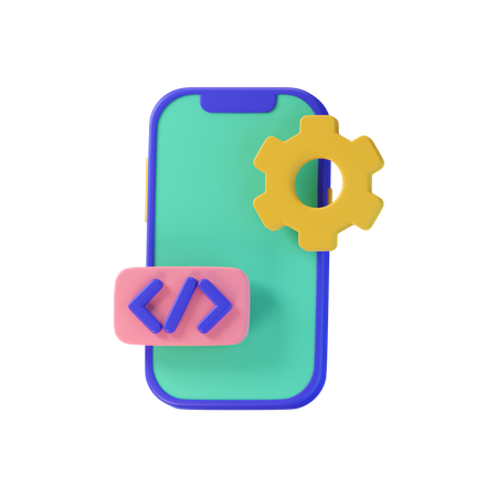 Mobile Development  3D Icon