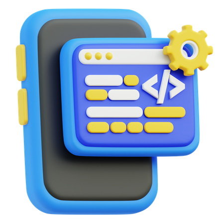 Mobile Development  3D Icon