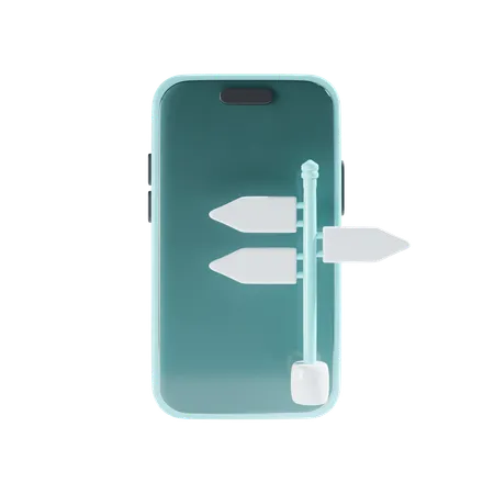 Directions On Smartphone 3 D Illustration 3D Icon