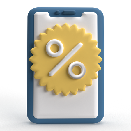 Mobile Discount  3D Icon