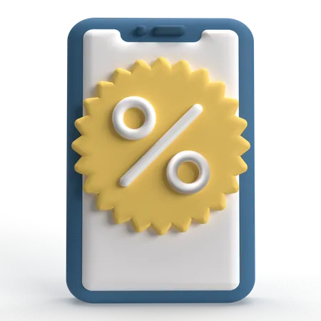 Mobile Discount  3D Icon