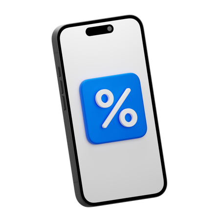 Mobile Discount  3D Icon