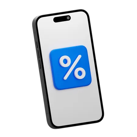 Mobile Discount  3D Icon