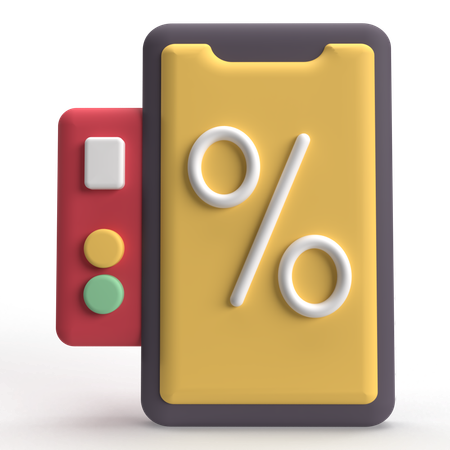 Mobile Discount  3D Icon