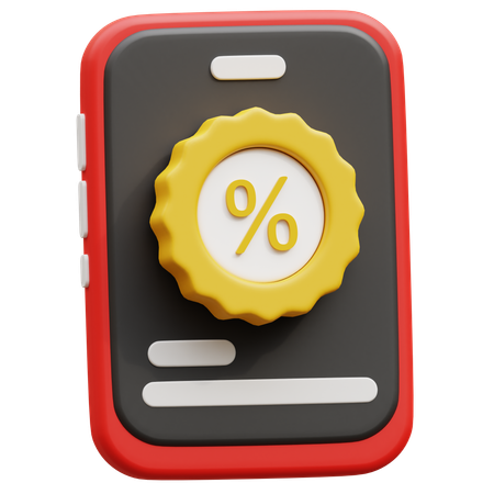 Mobile Discount  3D Icon