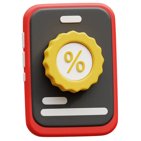 Mobile Discount  3D Icon