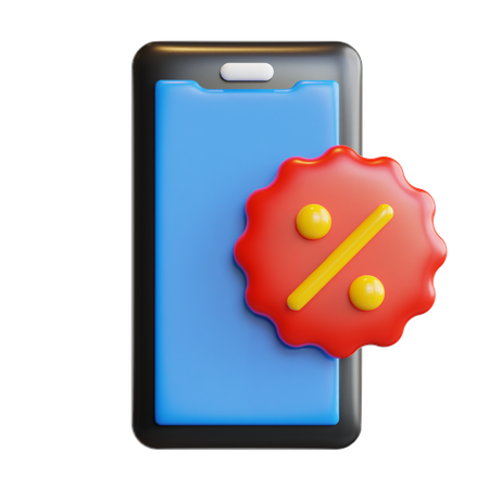 Mobile Discount  3D Icon