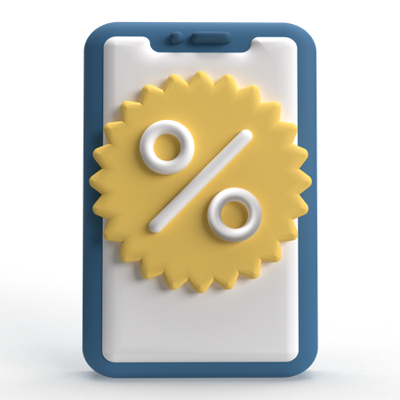 Mobile Discount  3D Icon