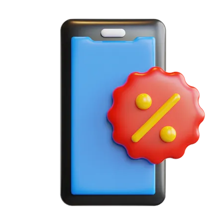 Mobile Discount  3D Icon