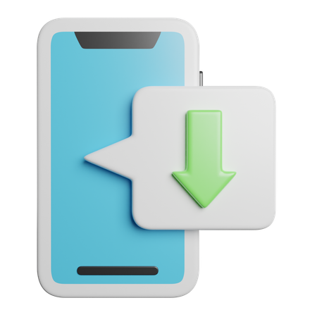 Mobiler Download  3D Icon