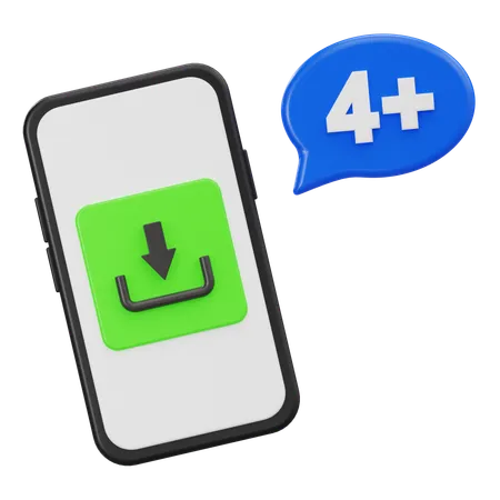 Mobile Download  3D Icon