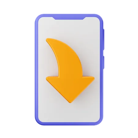 Mobile Download  3D Icon