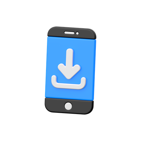 Mobile Download  3D Icon