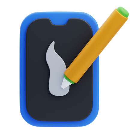 Mobile Drawing  3D Icon