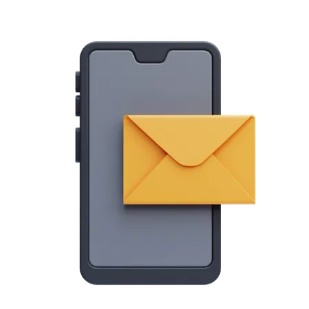 Mobile Email  3D Icon