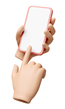 Mobile en utilisant le geste de la main  3D Icon