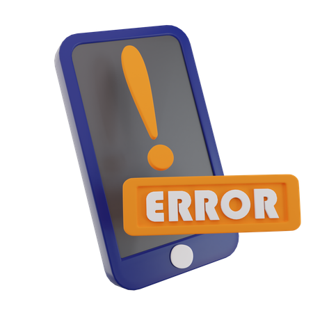 Mobile Error  3D Icon