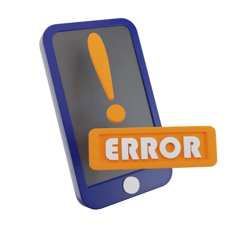 Mobile Error  3D Icon