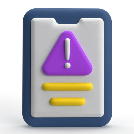 Mobile Error  3D Icon