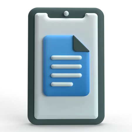 Mobile File  3D Icon