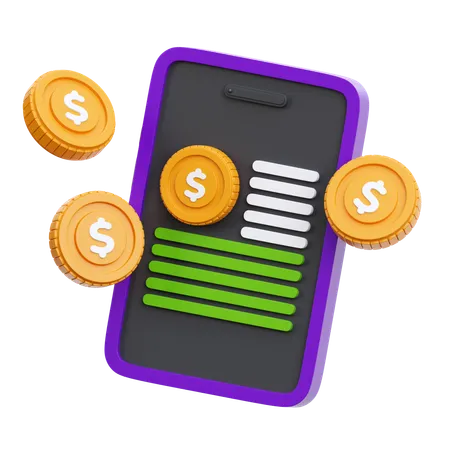 Mobile Finance  3D Icon