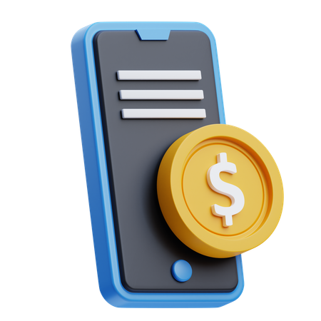 Mobile Finance  3D Icon