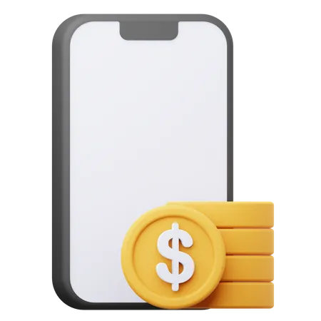 Mobile Finance  3D Icon