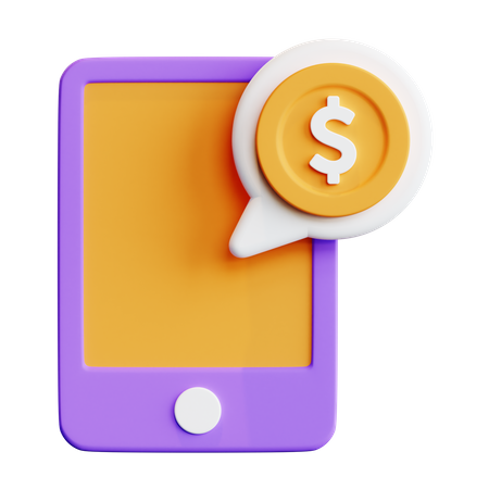 Mobile Finance  3D Illustration