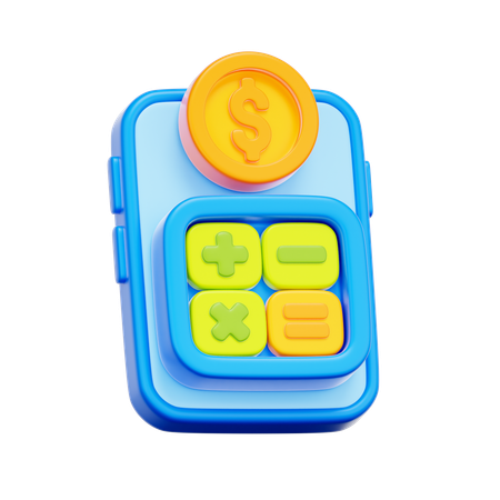 Mobile Finance Calculator  3D Icon