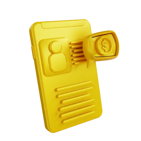 Mobile Financial Analysis  3D Icon