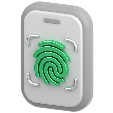 Mobile finger lock  3D Icon