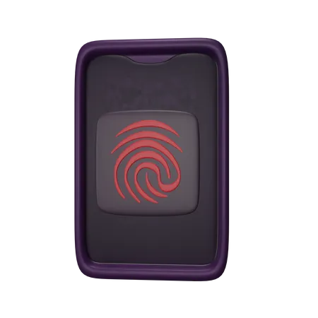 Mobile Fingerprint  3D Icon