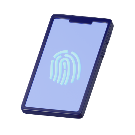 Mobile Fingerprint  3D Icon