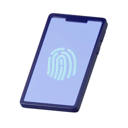 Mobile Fingerprint  3D Icon