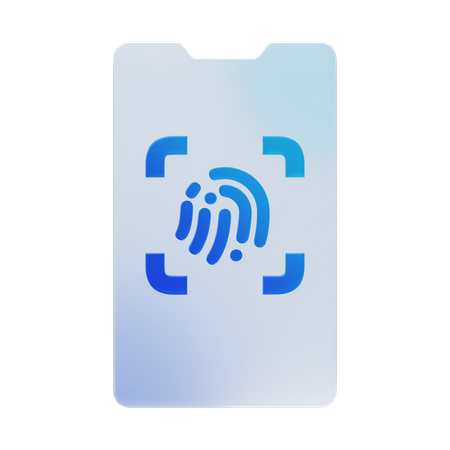 Mobile Fingerprint  3D Icon