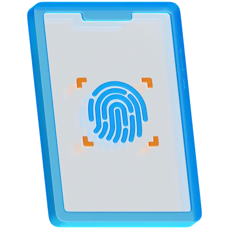 Mobile Fingerprint  3D Icon