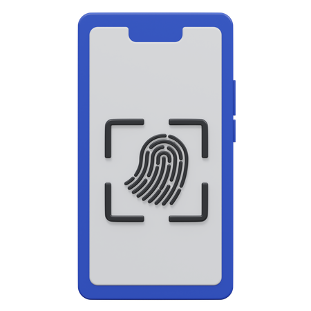 Mobile Fingerprint  3D Icon